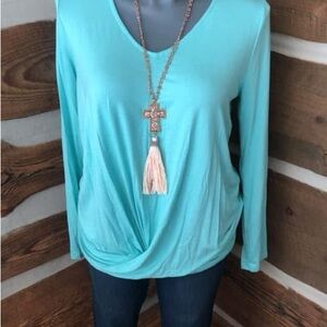 Reborn J Aqua Long Sleeve Women's Top